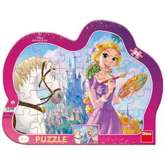 Puzzle cu rama - Rapunzel (25 piese)