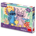 Dino Puzzle XL - Stitch si Angel la plaja (100 piese)