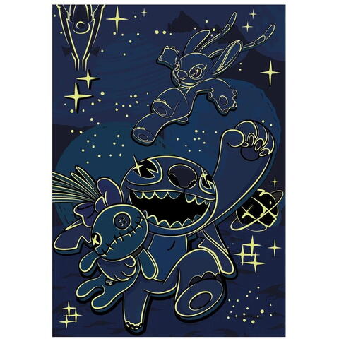 Dino Puzzle neon XL - Stitch (100 piese)