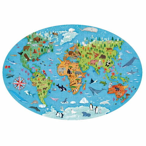 Sassi Cunoaste si exploreaza - Puzzle Animale pe cale de disparitie (205 piese)