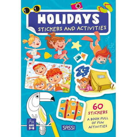 Sassi Carte de activitati cu abtibilduri - In vacanta