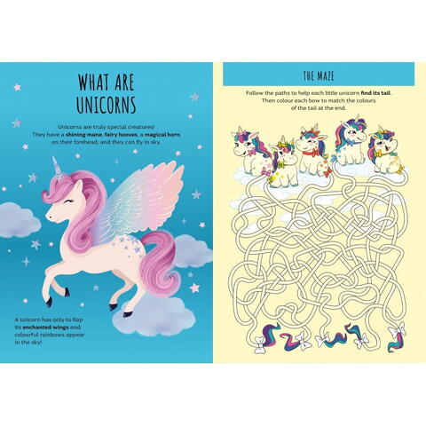 Sassi Carte de activitati cu abtibilduri - Unicorni magici