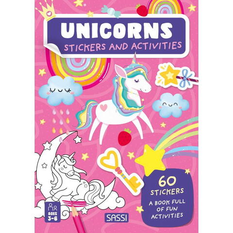 Sassi Carte de activitati cu abtibilduri - Unicorni magici