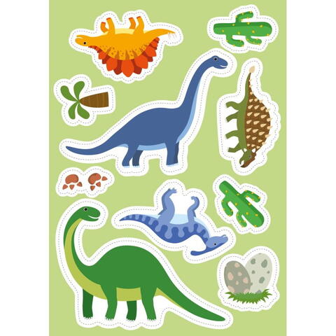 Sassi Carte de activitati cu abtibilduri - Dinozauri