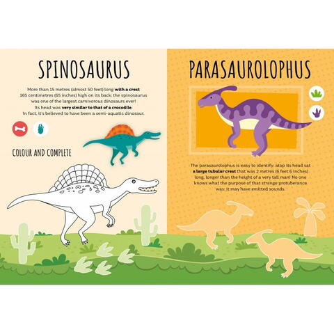 Sassi Carte de activitati cu abtibilduri - Dinozauri