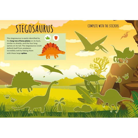 Sassi Carte de activitati cu abtibilduri - Dinozauri