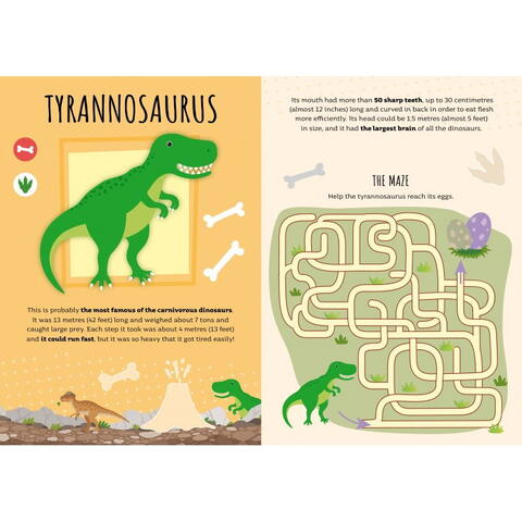Sassi Carte de activitati cu abtibilduri - Dinozauri