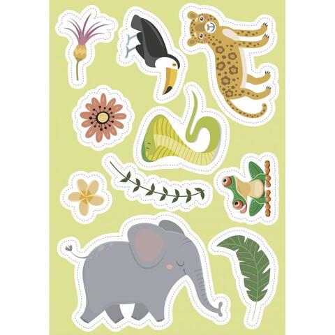 Sassi Carte de activitati cu abtibilduri - Jungla
