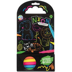 Carte de colorat cu carioci neon - Animalute