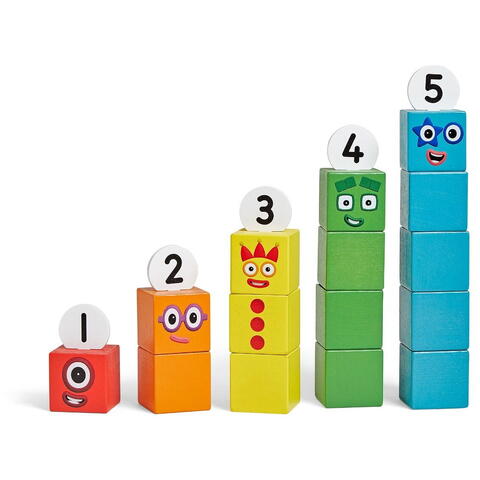 Hand2Mind Cuburi din lemn Numberblocks  - De la 1 la 5