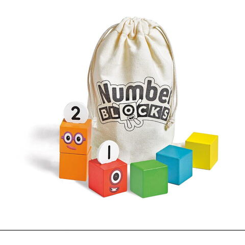 Hand2Mind Cuburi din lemn Numberblocks  - De la 1 la 5