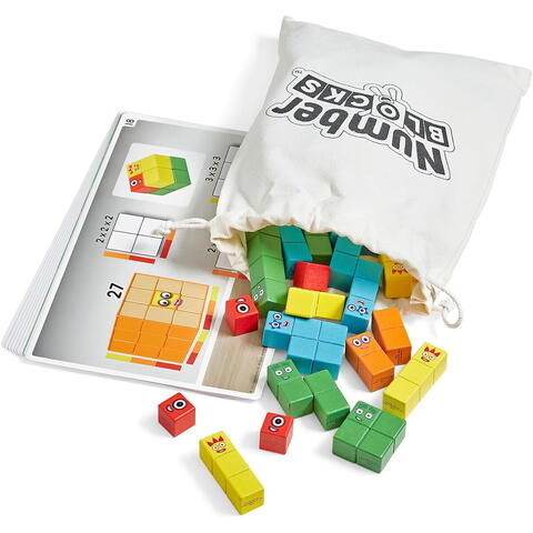 Hand2Mind Set activitati cu cuburi din lemn - Numberblocks®