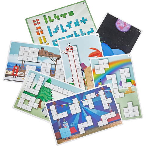 Hand2Mind Set activitati cu cuburi din lemn - Numberblocks®
