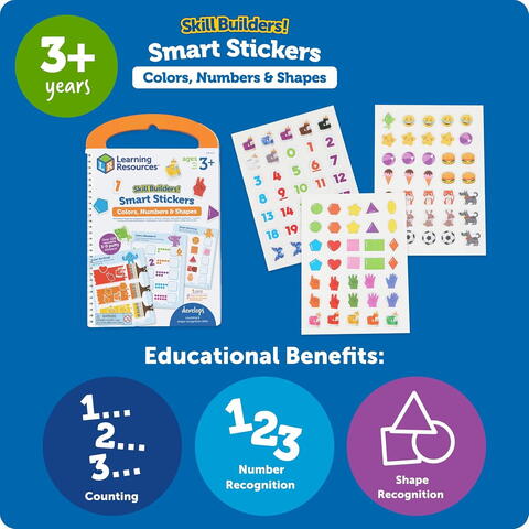 Learning Resources Set activitati educative cu abtibilduri - Culori, numere si forme