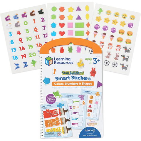 Learning Resources Set activitati educative cu abtibilduri - Culori, numere si forme