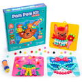 Educational Insights Set creativ cu pompoane - Imbraca animalutele