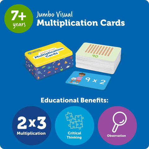 Learning Resources Carduri Jumbo - Tabla inmultirii