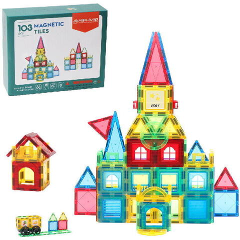 MAGPLAYER Set de constructie magnetic 3D - 103 piese - RESIGILAT 2