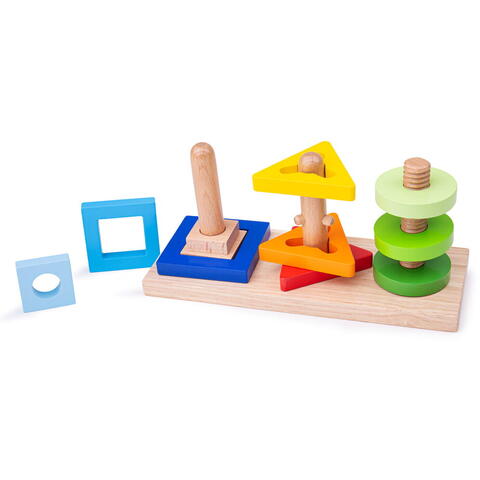 BIGJIGS Toys Joc de potrivire - 3 forme geometrice