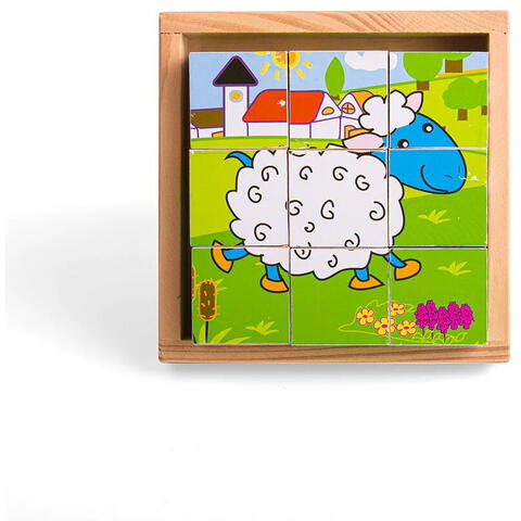 BIGJIGS Toys Puzzle cubic - animale domestice
