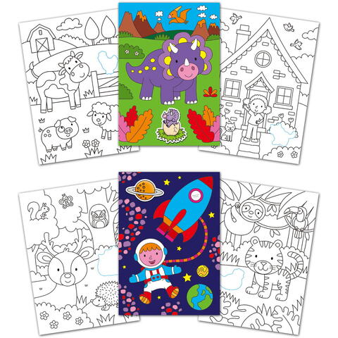 Galt Early Activities: Prima carte de colorat cu abtibilduri