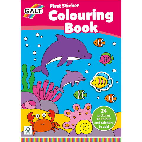 Galt Early Activities: Prima carte de colorat cu abtibilduri